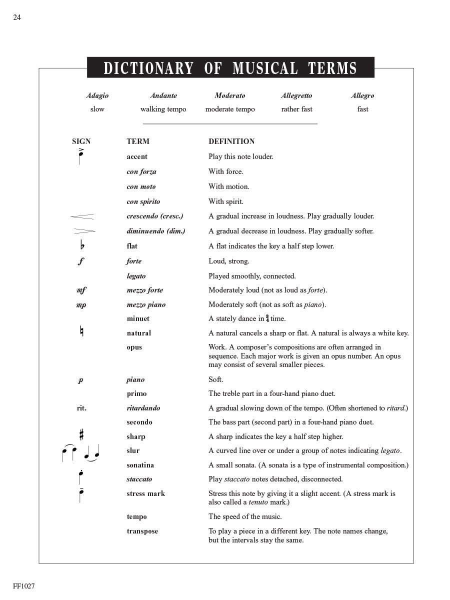 Preparatory Piano Literature