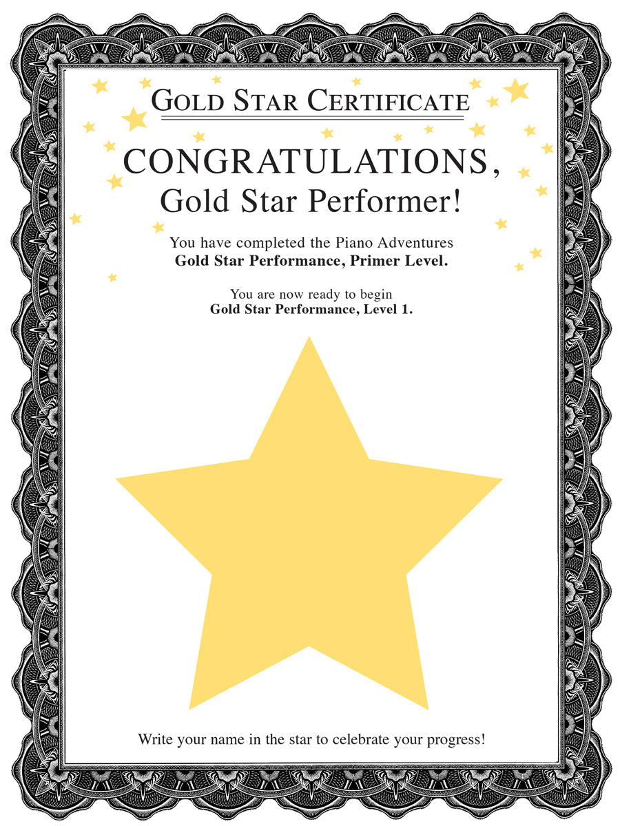 Piano Adventures® Primer Level Gold Star Performance Book