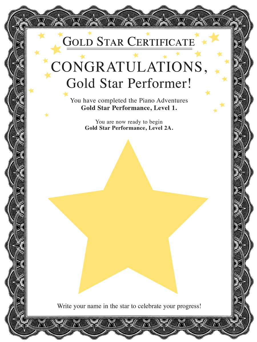 Piano Adventures® Level 1 Gold Star Performance Book