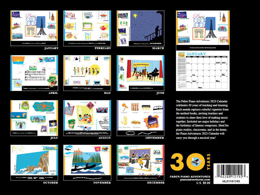 Piano Adventures 2023 Calendar
