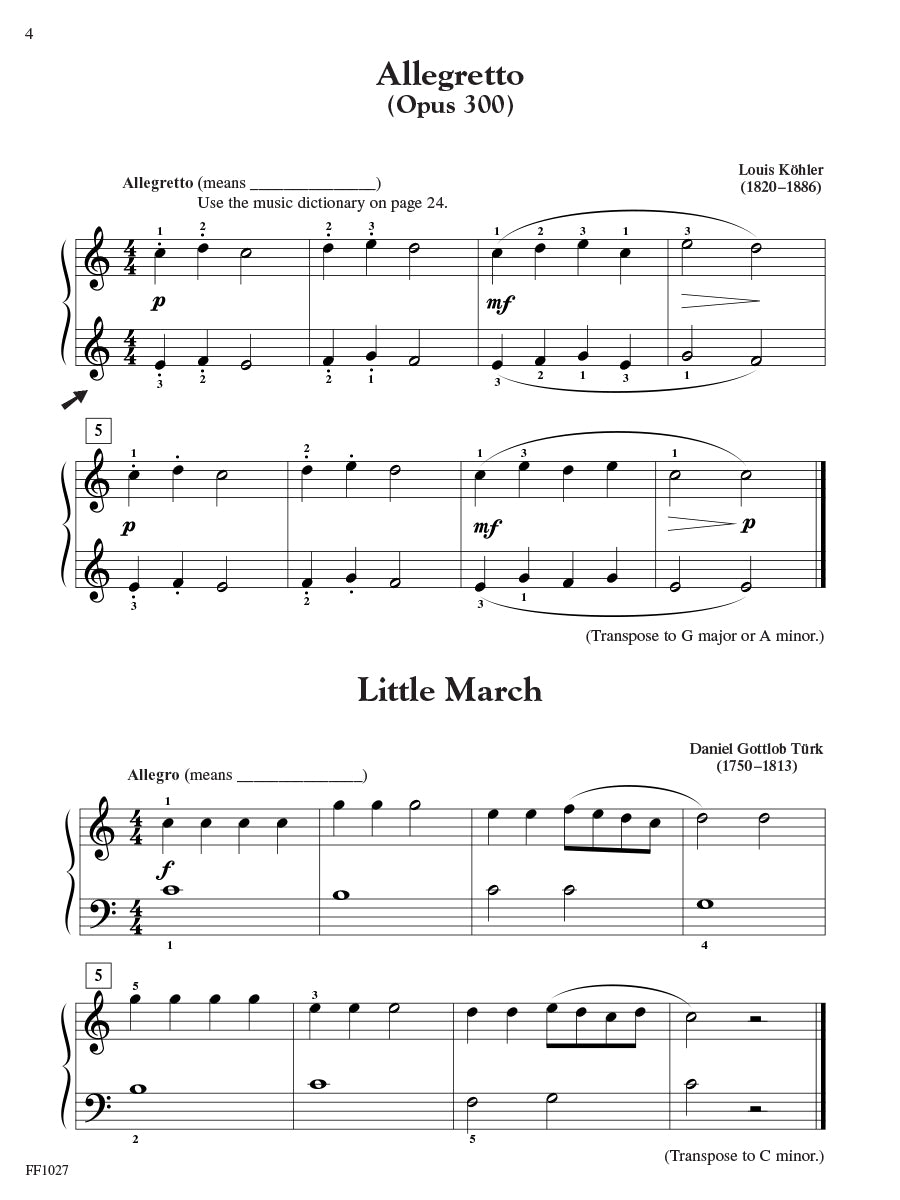 Preparatory Piano Literature