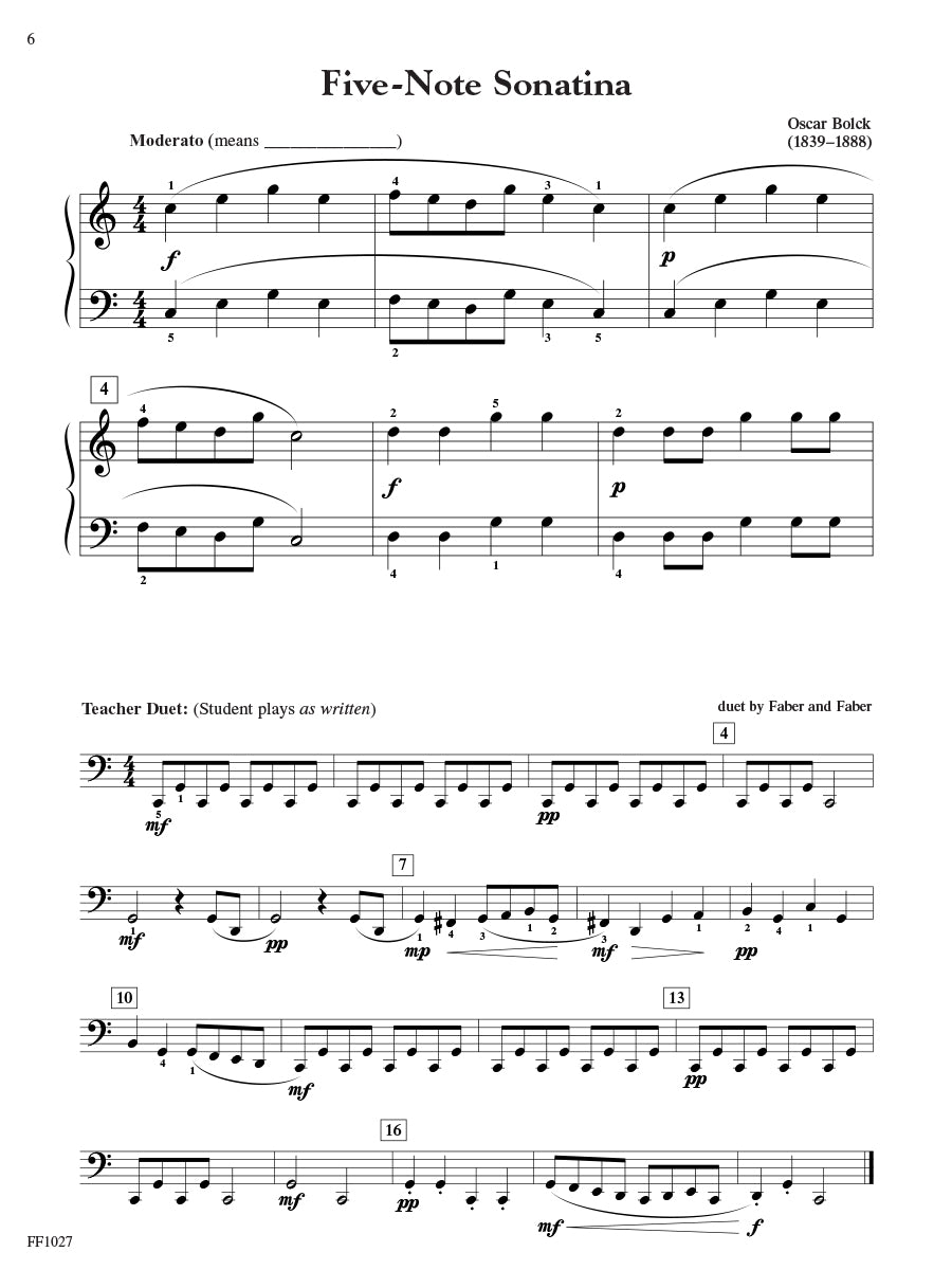 Preparatory Piano Literature