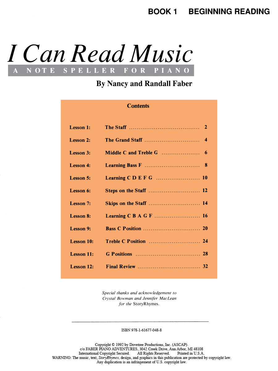 I Can Read Music Book 1
