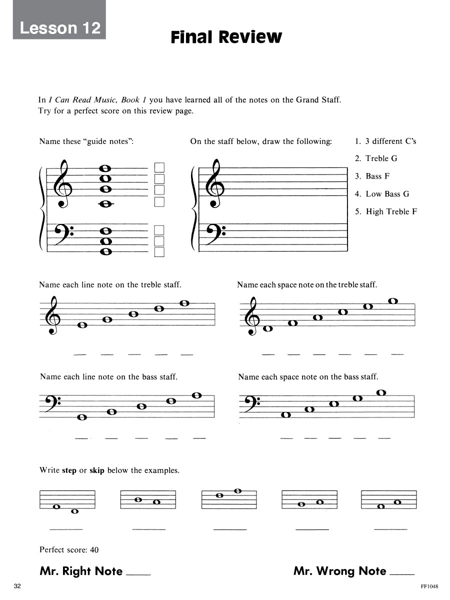 I Can Read Music Book 1