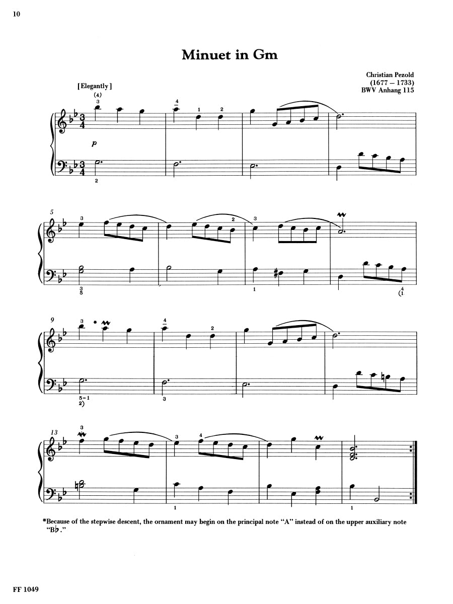 Selections from the Notebook for Anna Magdalena Bach