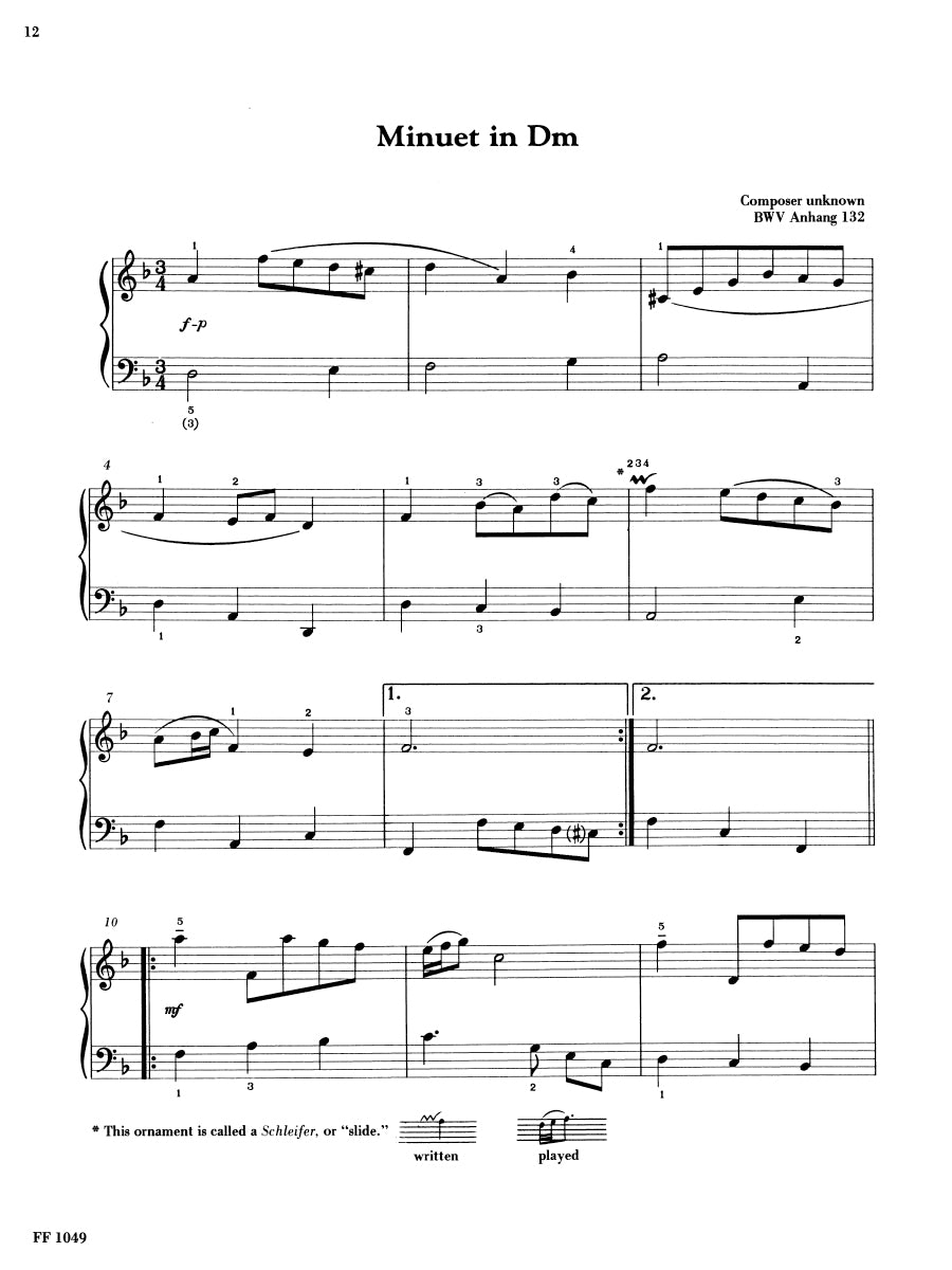 Selections from the Notebook for Anna Magdalena Bach