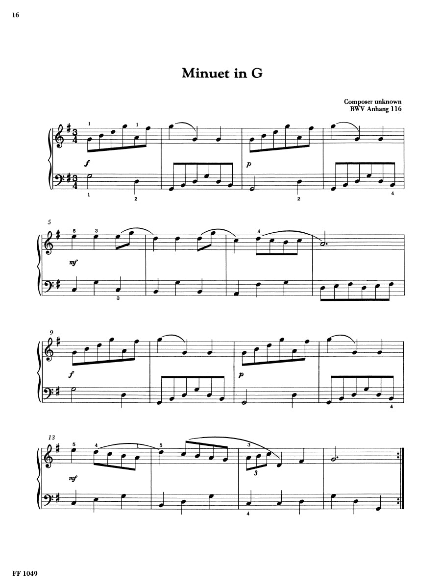 Selections from the Notebook for Anna Magdalena Bach