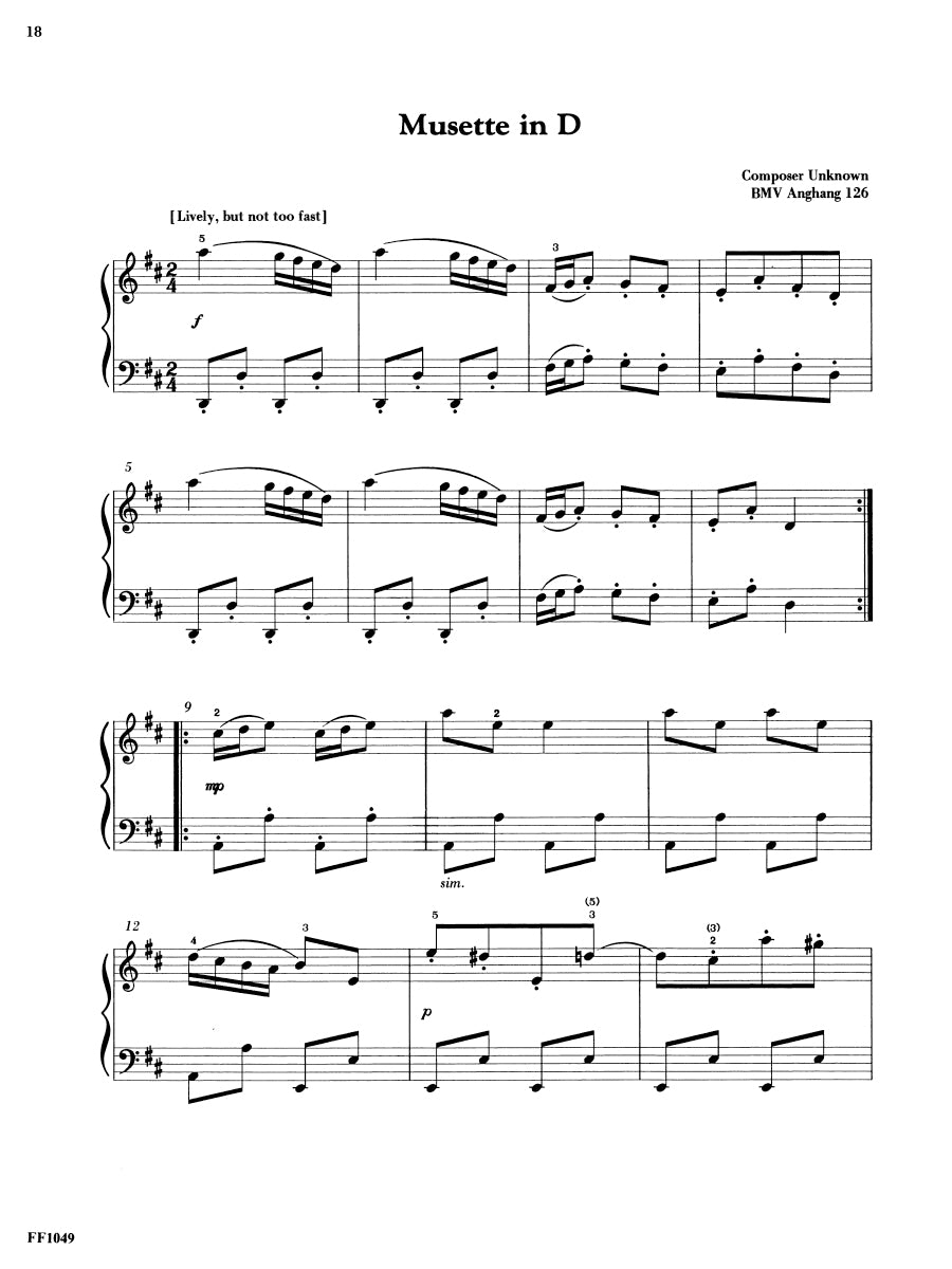 Selections from the Notebook for Anna Magdalena Bach