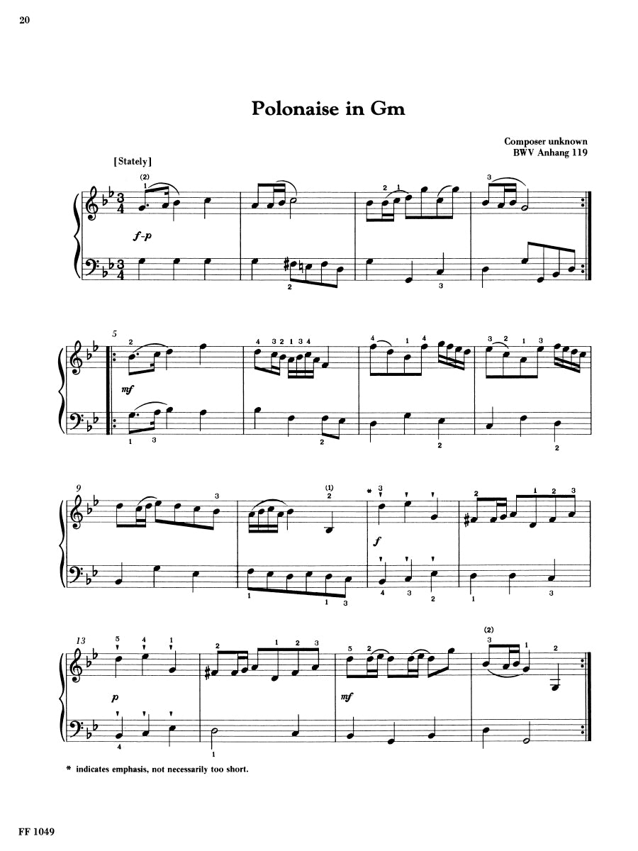 Selections from the Notebook for Anna Magdalena Bach