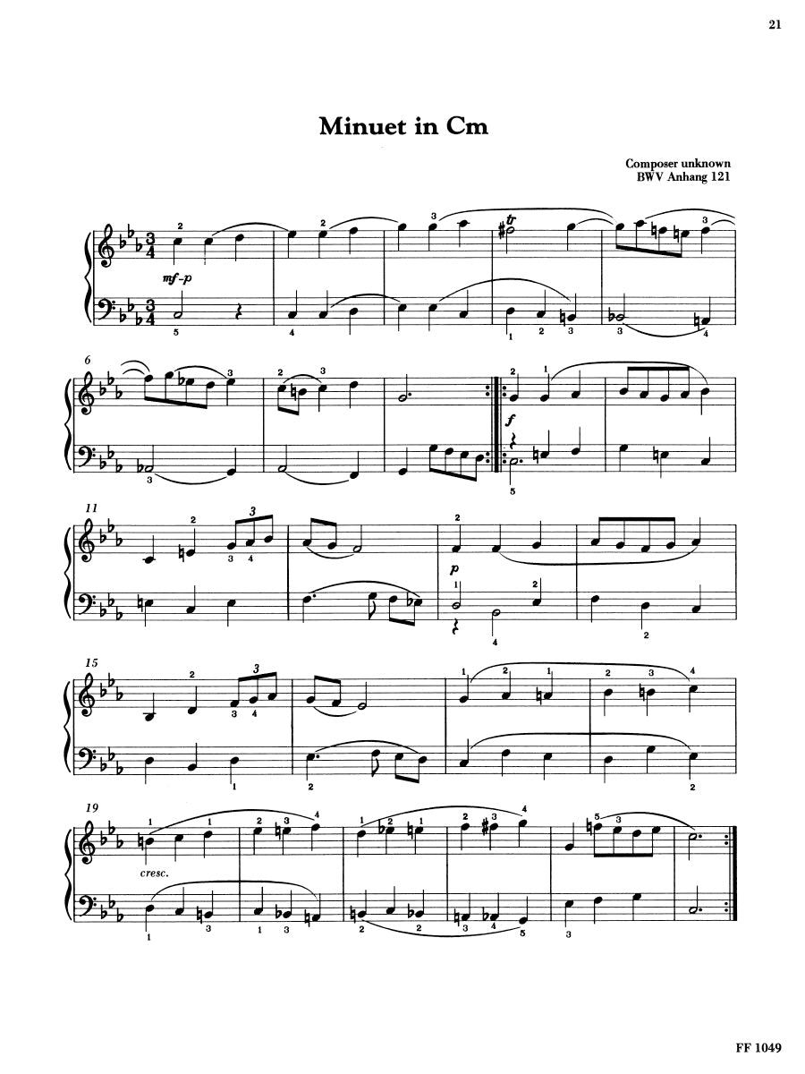 Selections from the Notebook for Anna Magdalena Bach