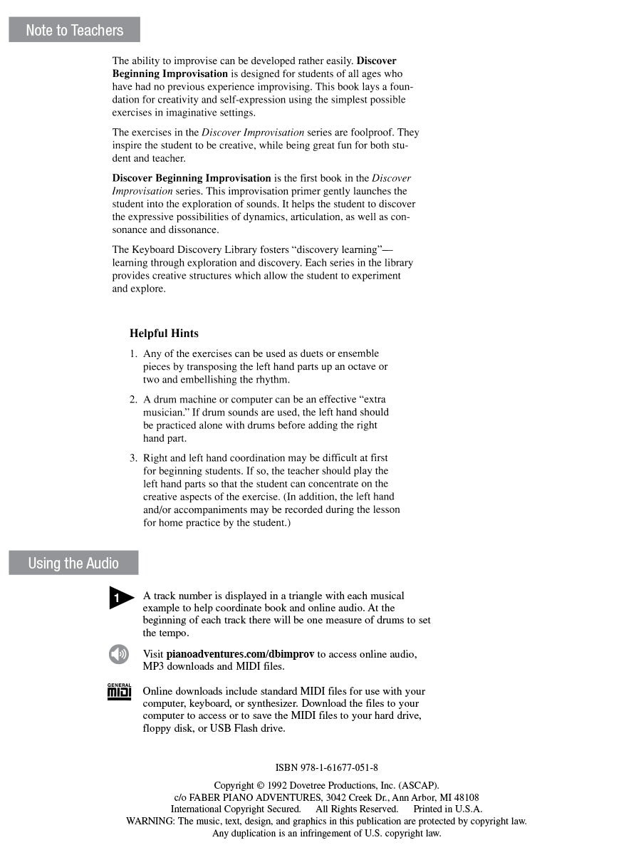 Discover Beginning Improvisation