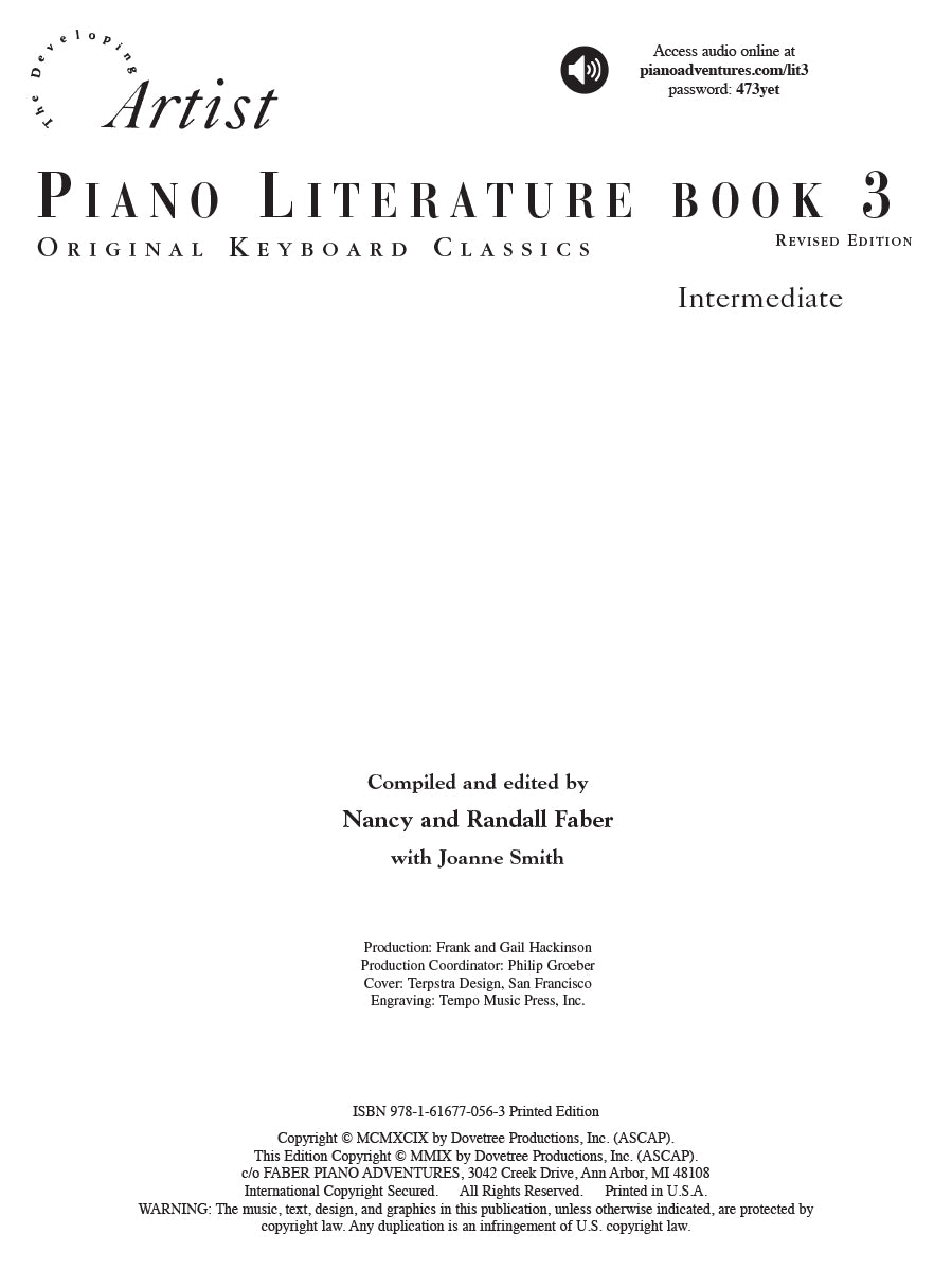 Piano Literature Book 3