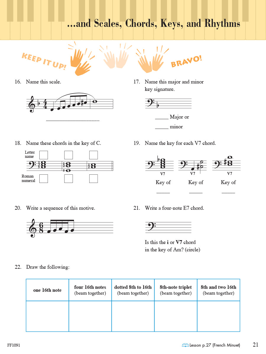 Piano Adventures® Level 4 Theory Book – 2nd Edition