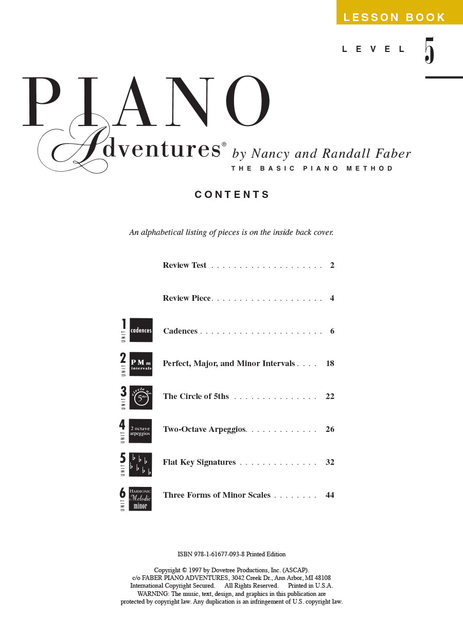 Piano Adventures® Level 5 Lesson Book