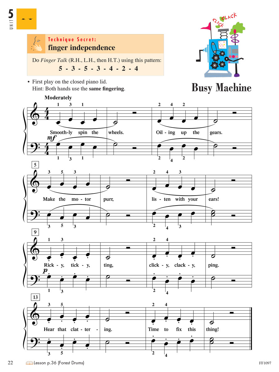 Piano Adventures® Level 1 Technique & Artistry Book – 2nd Edition