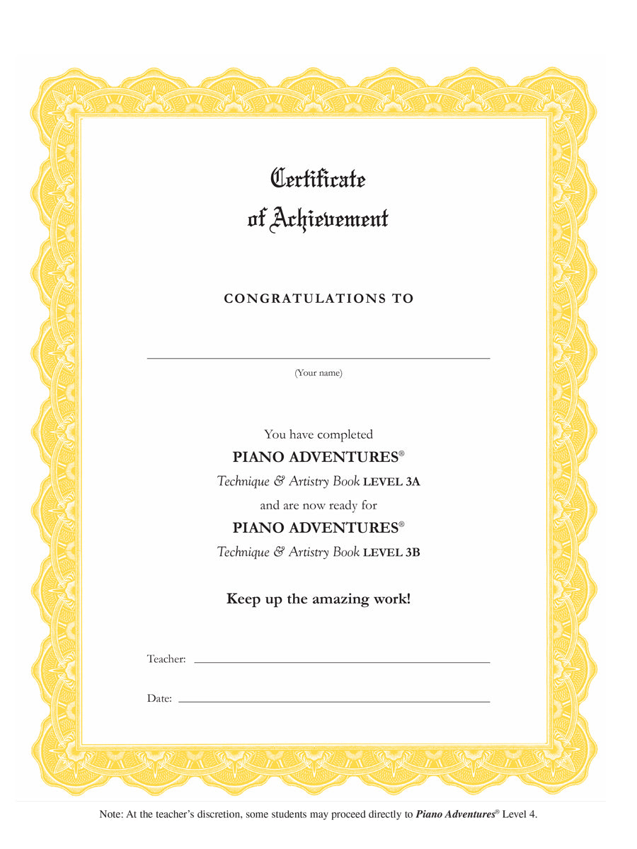 Piano Adventures® Level 3A Technique & Artistry Book – 2nd Edition