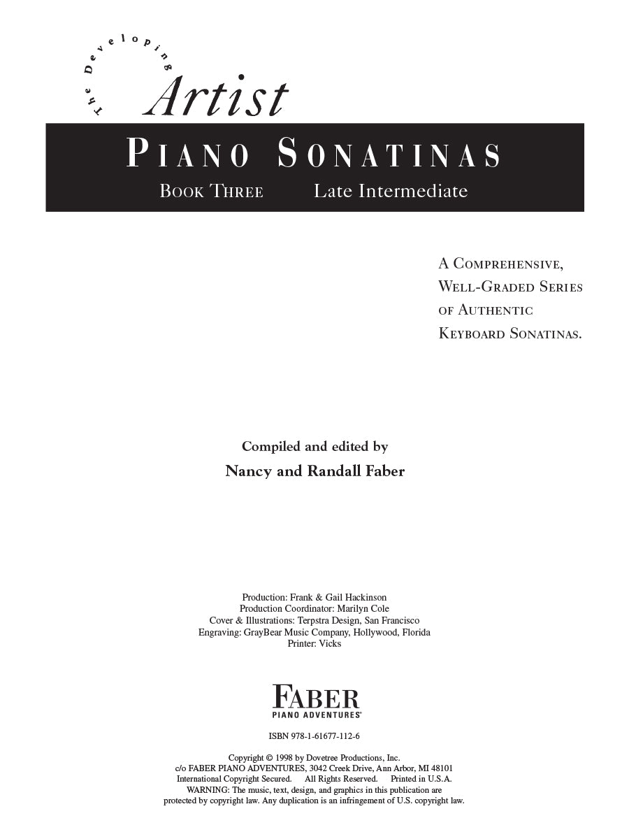 Piano Sonatinas Book 3