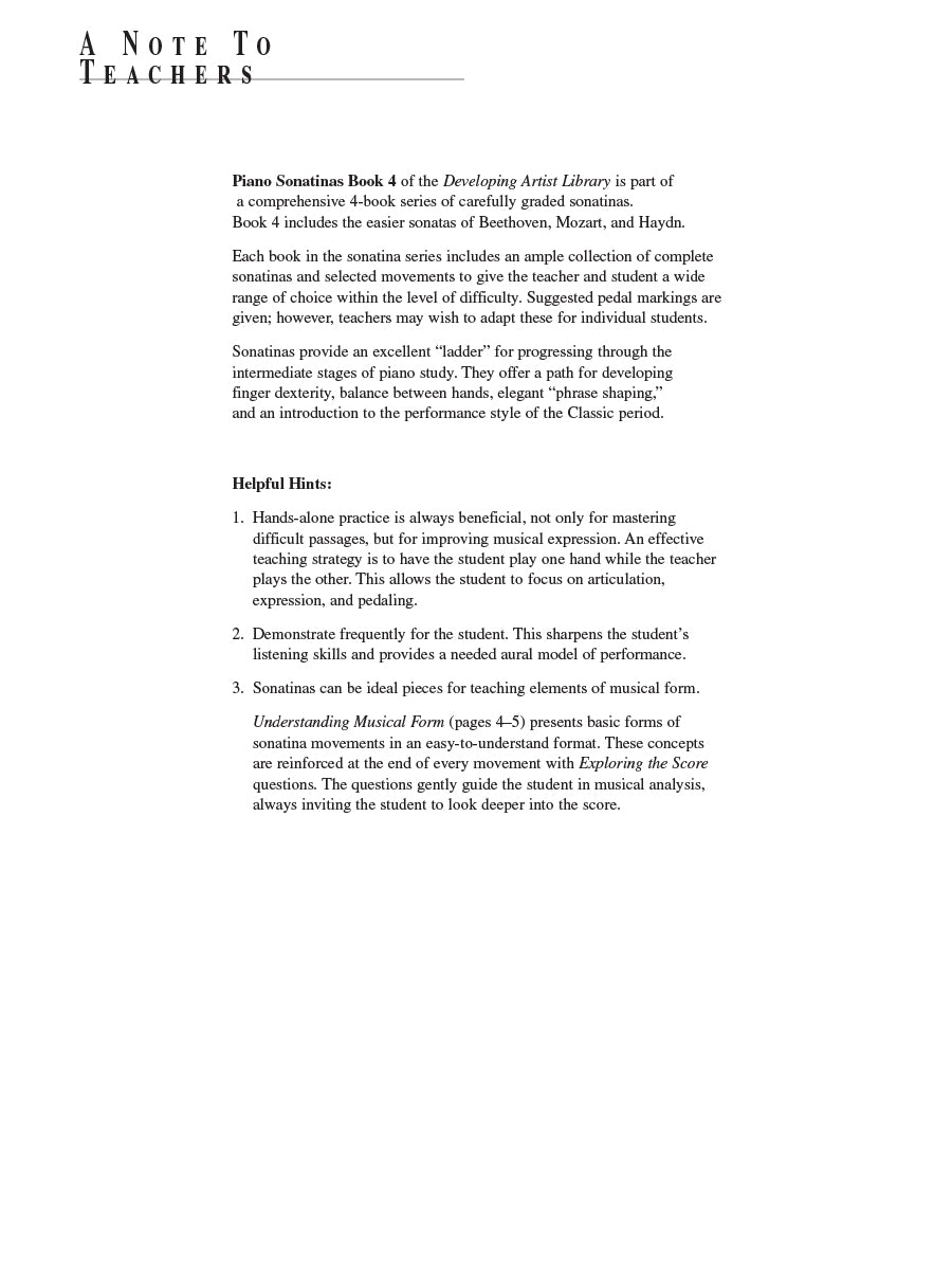 Piano Sonatinas Book 4