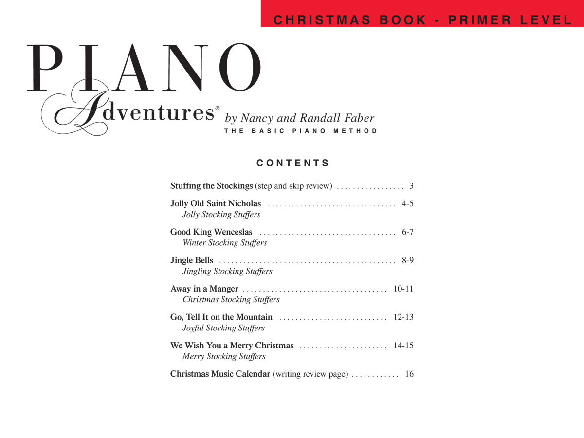 Piano Adventures® Primer Level Christmas Book