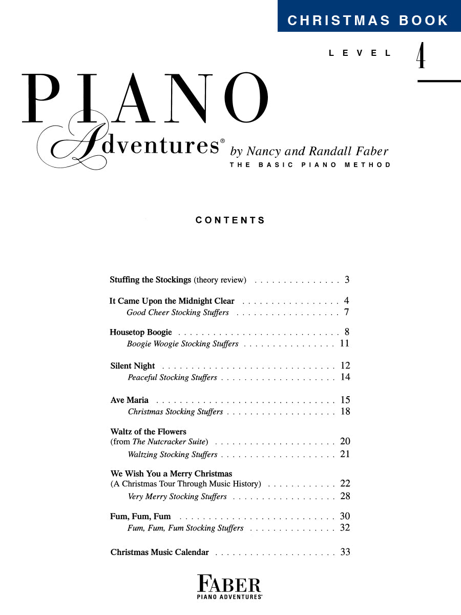 Piano Adventures® Level 4 Christmas Book