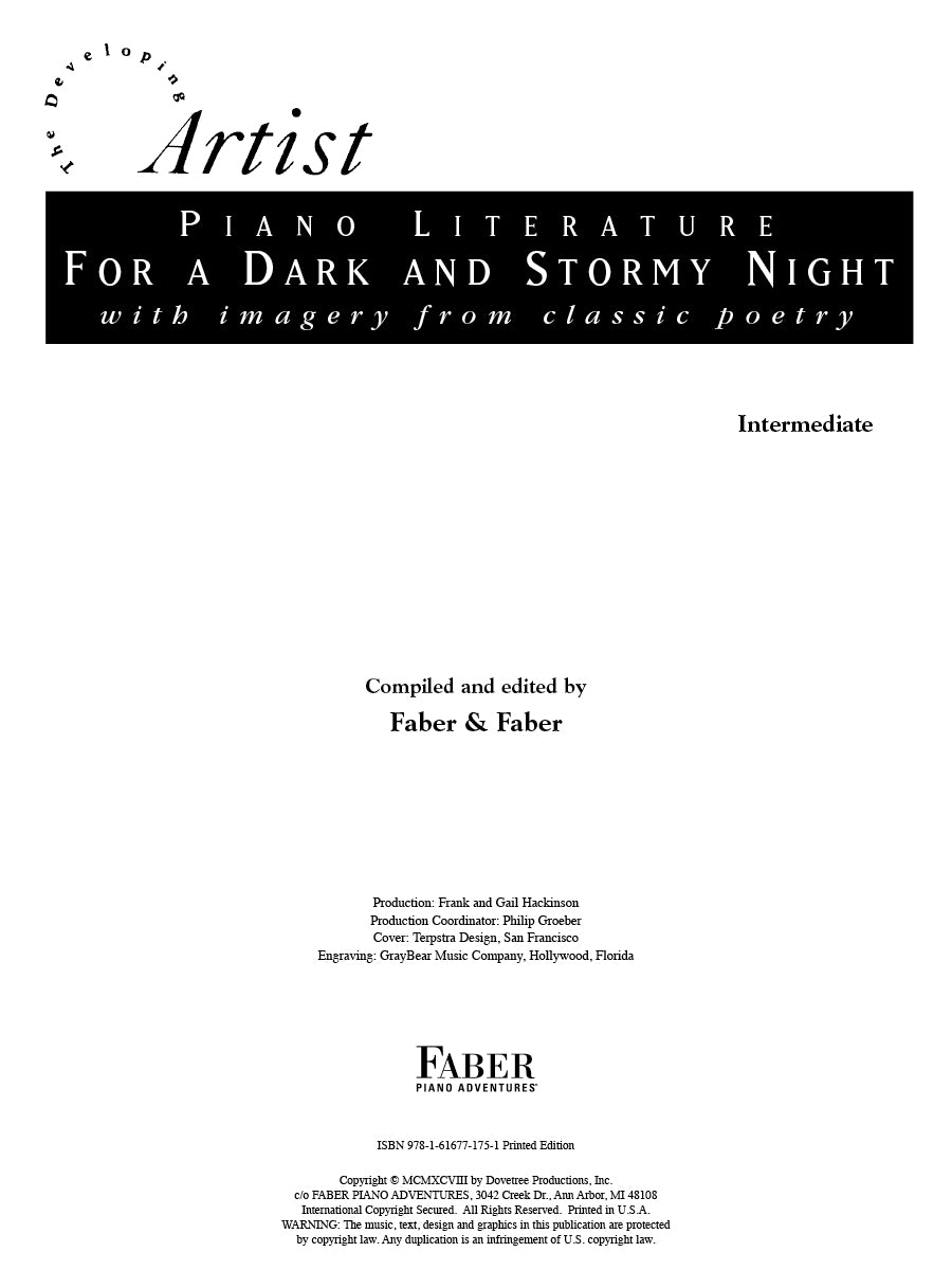 Piano Literature for a Dark and Stormy Night