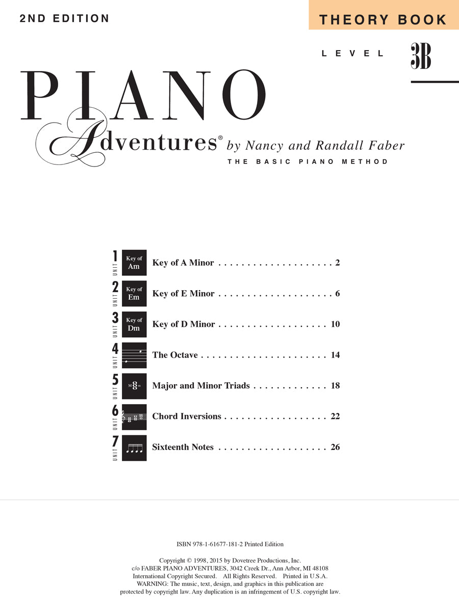 Piano Adventures® Level 3B Theory Book – 2nd Edition