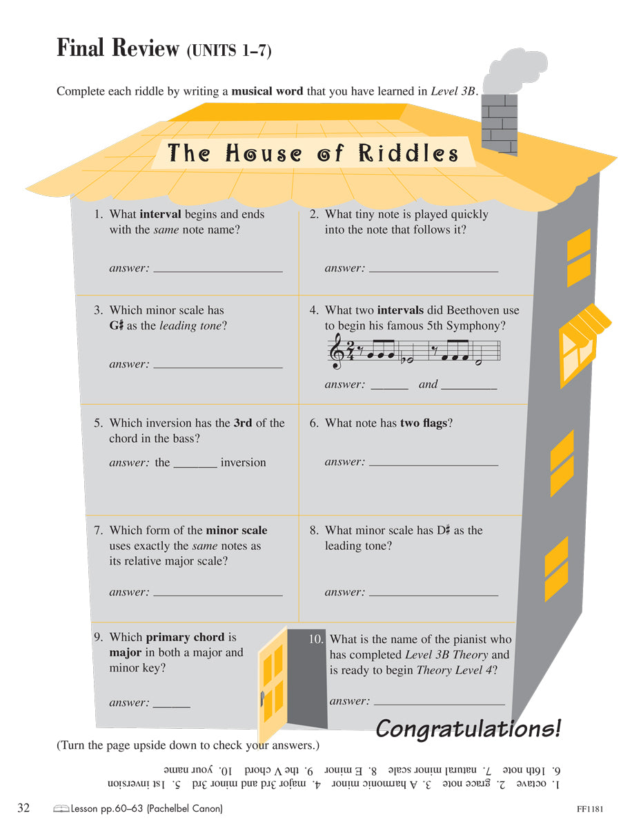 Piano Adventures® Level 3B Theory Book – 2nd Edition