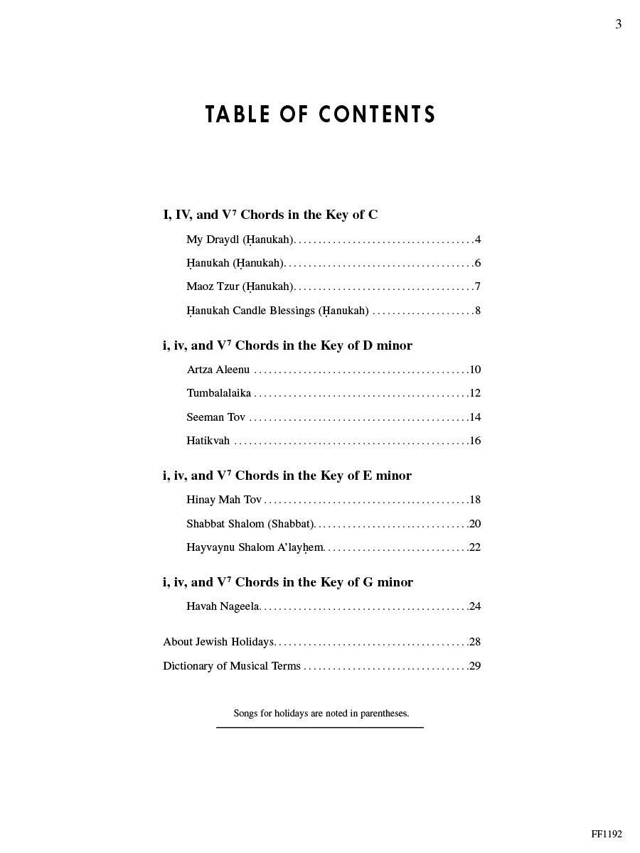 ChordTime® Piano Jewish Favorites