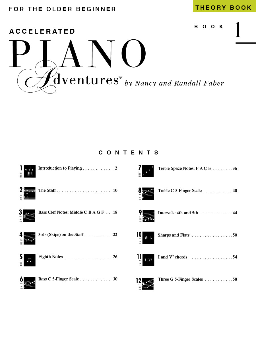 Accelerated Piano Adventures® Theory Book 1