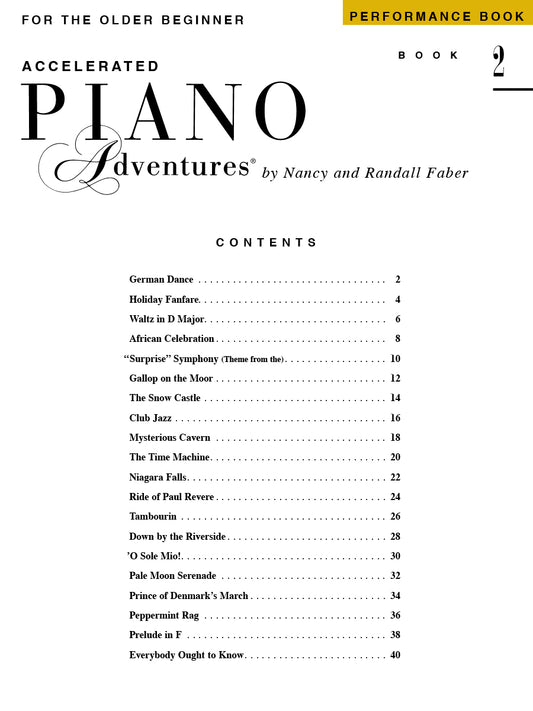 Accelerated Piano Adventures® Performance Book 2