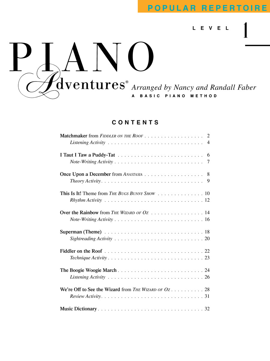 Piano Adventures® Level 1 Popular Repertoire