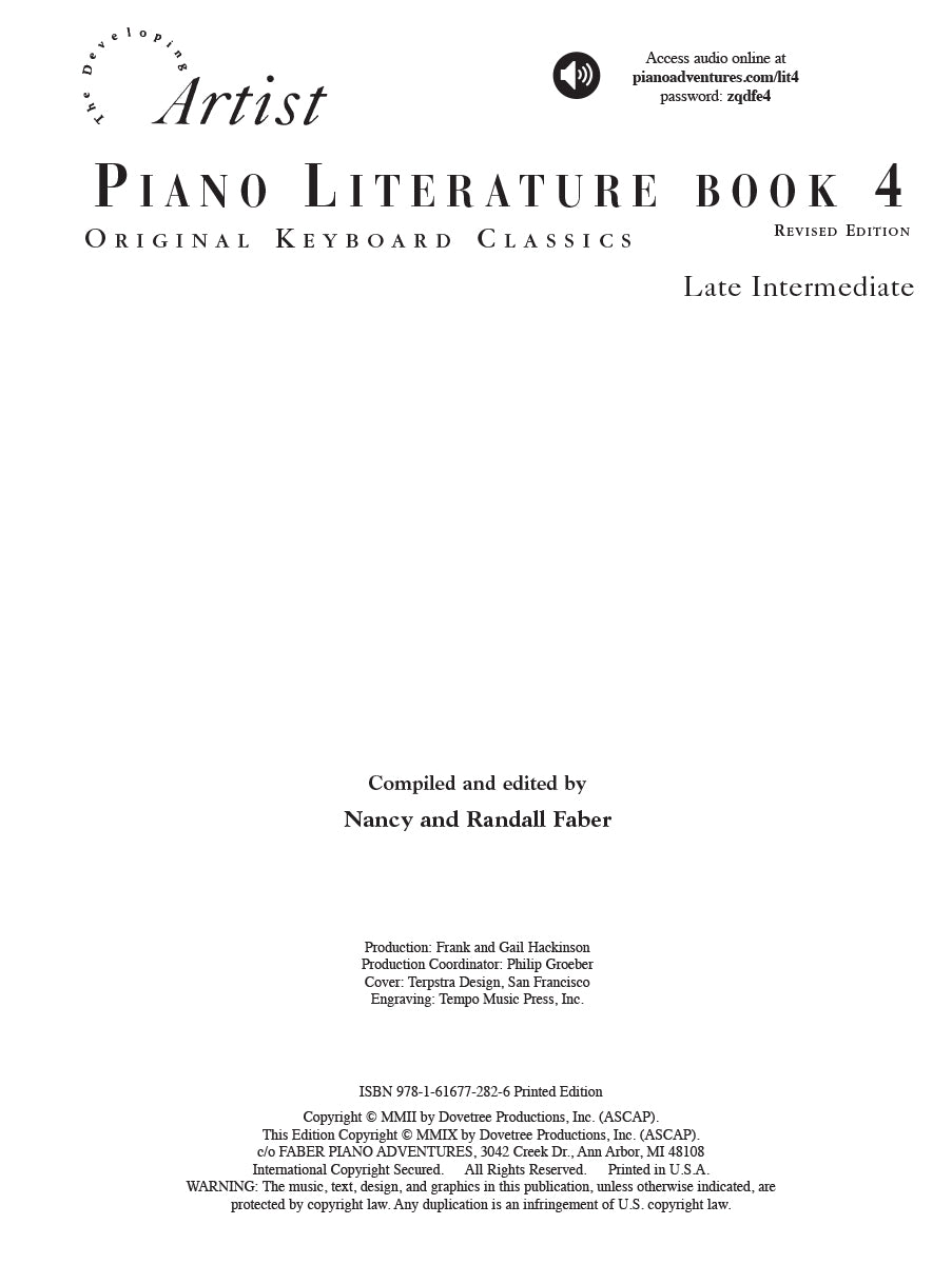 Piano Literature Book 4