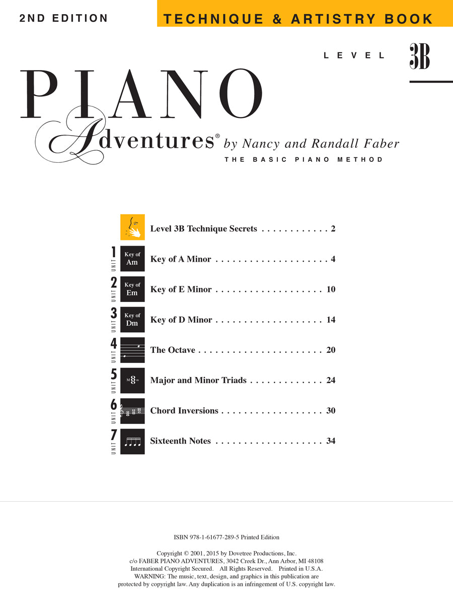 Piano Adventures® Level 3B Technique & Artistry Book