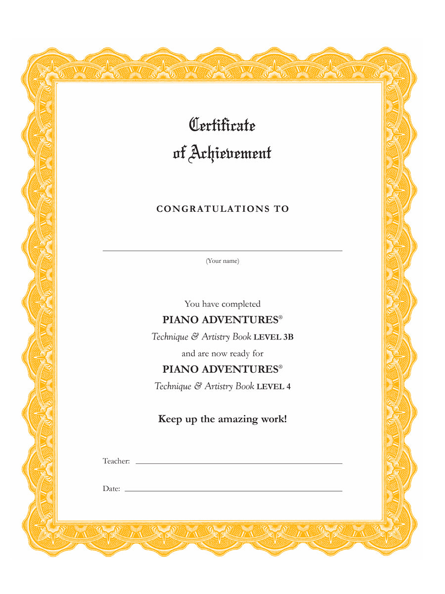Piano Adventures® Level 3B Technique & Artistry Book