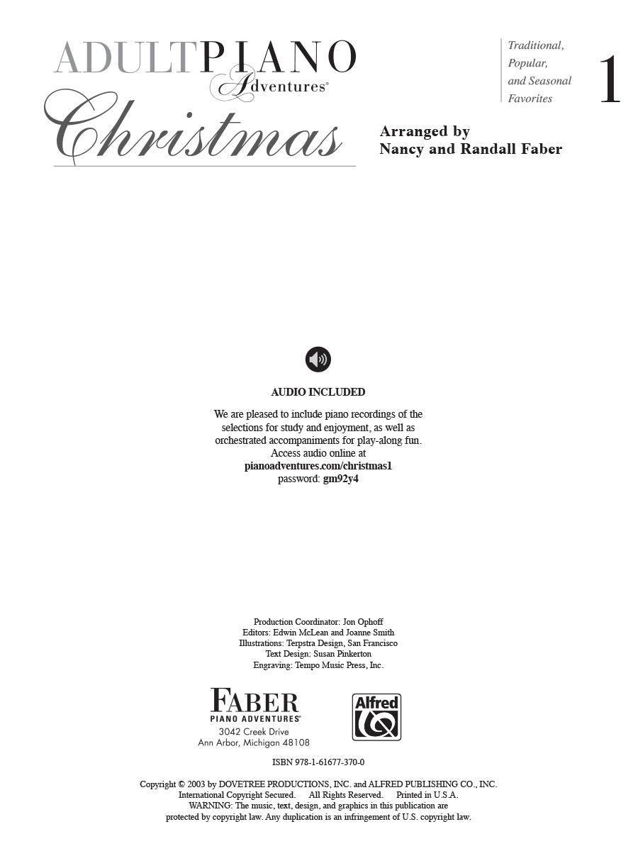 Adult Piano Adventures Christmas Book 1
