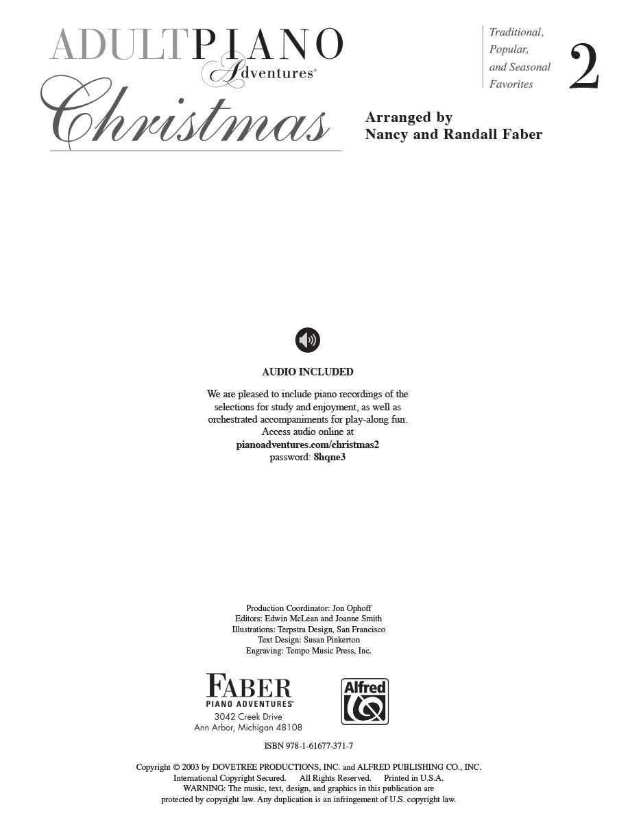 Adult Piano Adventures Christmas Book 2