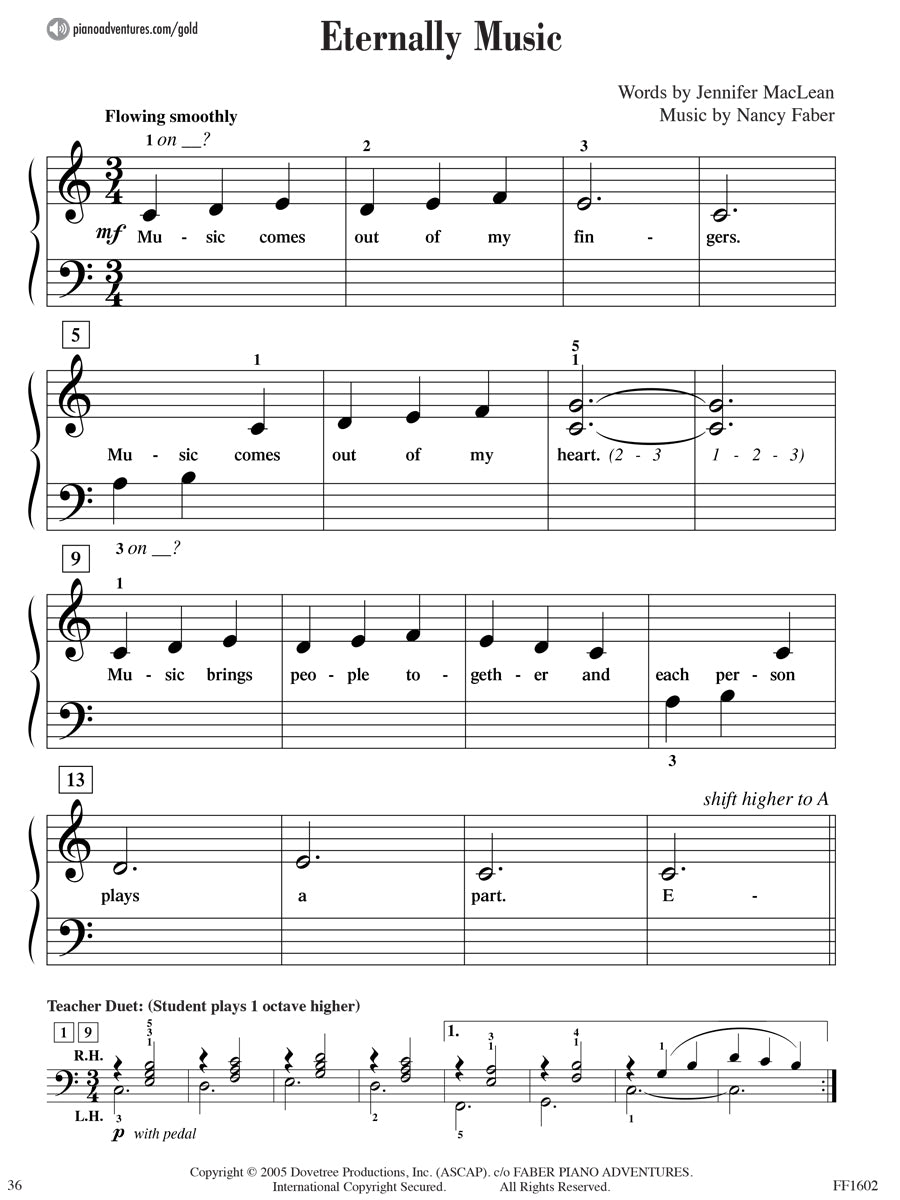 Piano Adventures® Primer Level Gold Star Performance Book