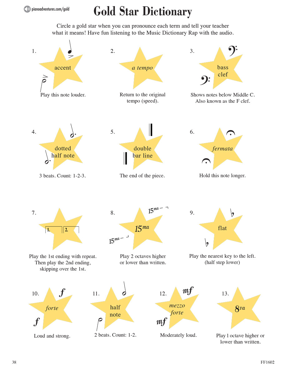 Piano Adventures® Primer Level Gold Star Performance Book