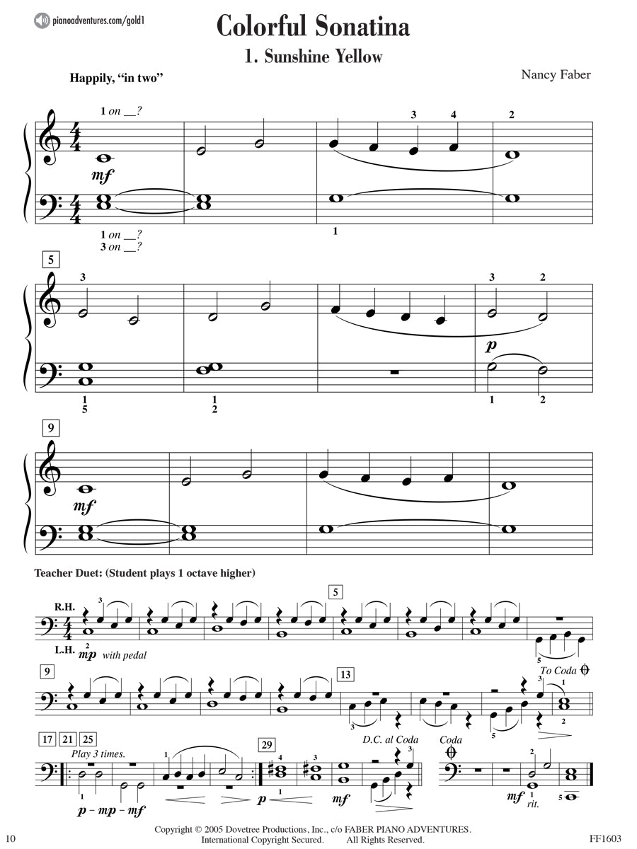 Piano Adventures® Level 1 Gold Star Performance Book