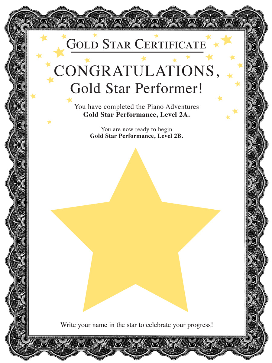 Piano Adventures® Level 2A Gold Star Performance