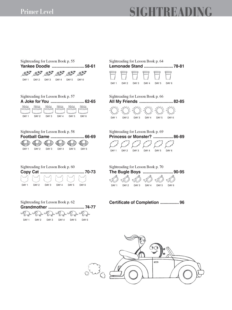 Piano Adventures® Primer Level Sightreading Book