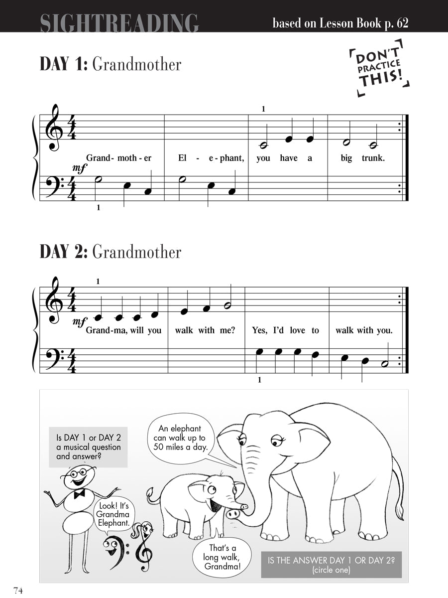 Piano Adventures® Primer Level Sightreading Book