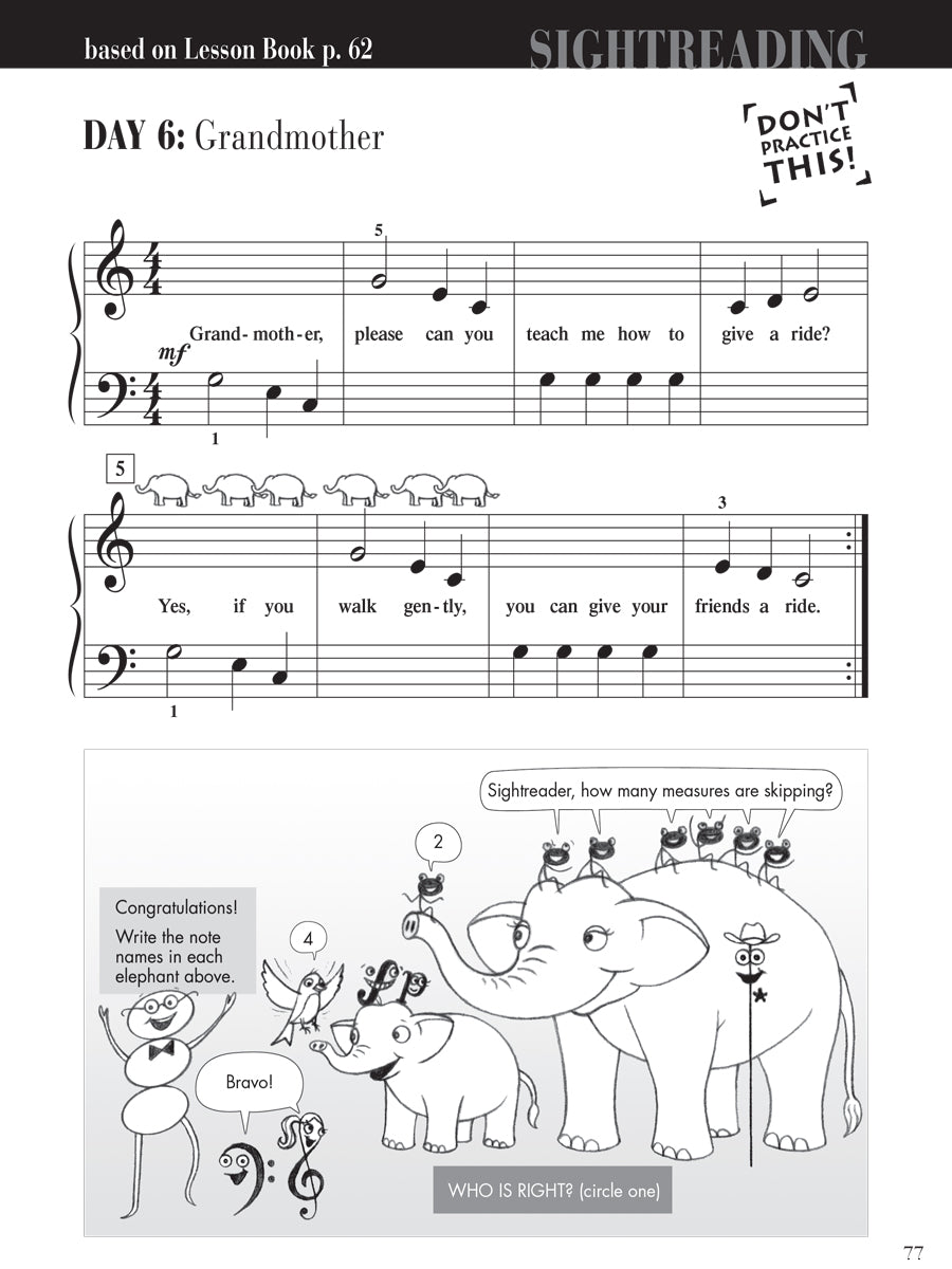 Piano Adventures® Primer Level Sightreading Book