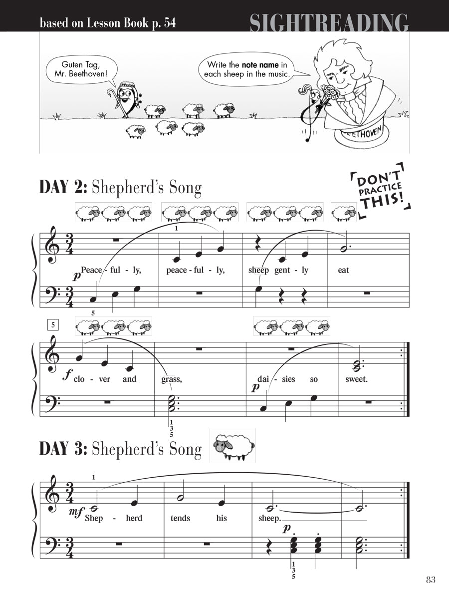 Piano Adventures® Level 1 Sightreading Book