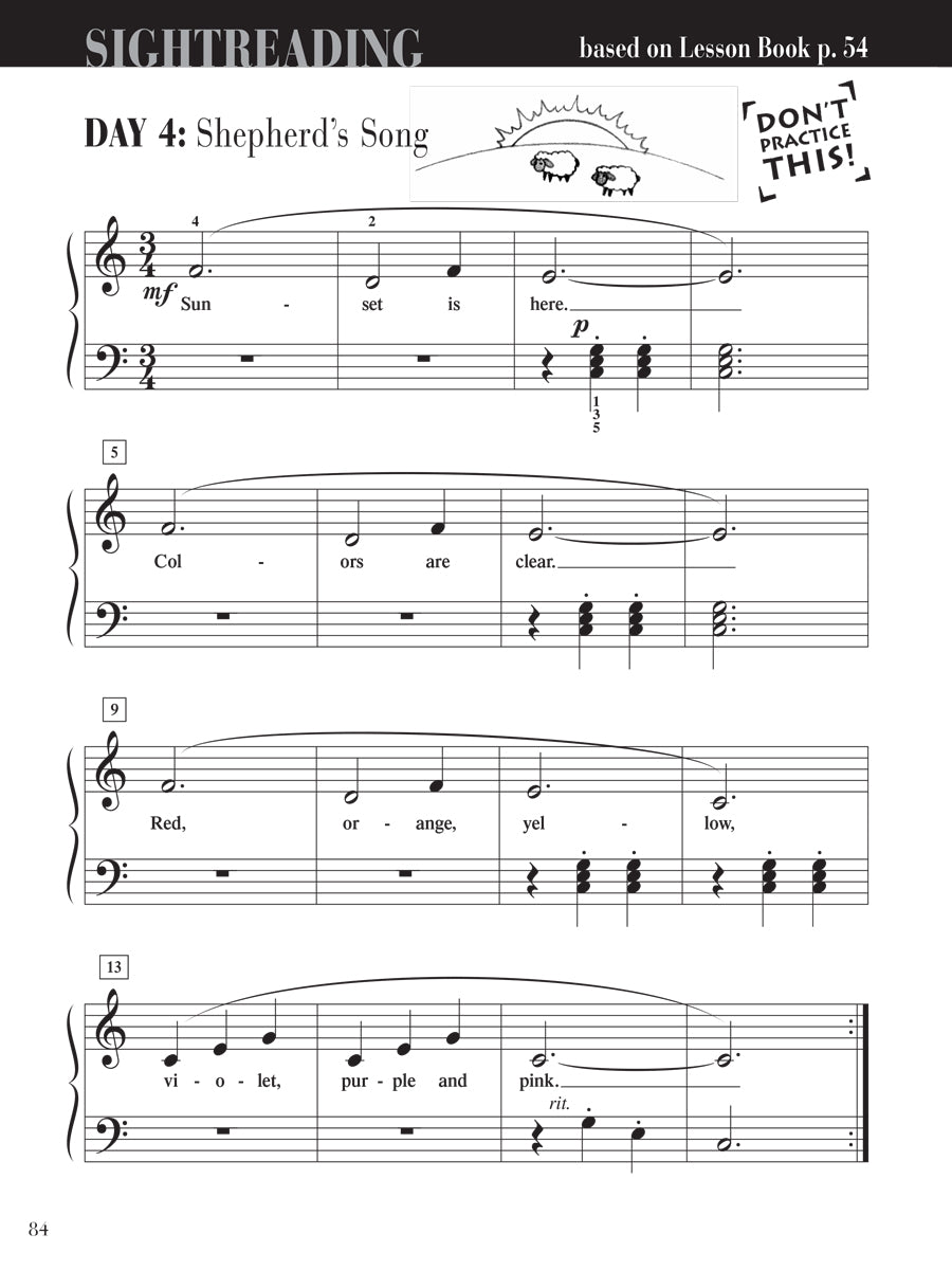 Piano Adventures® Level 1 Sightreading Book