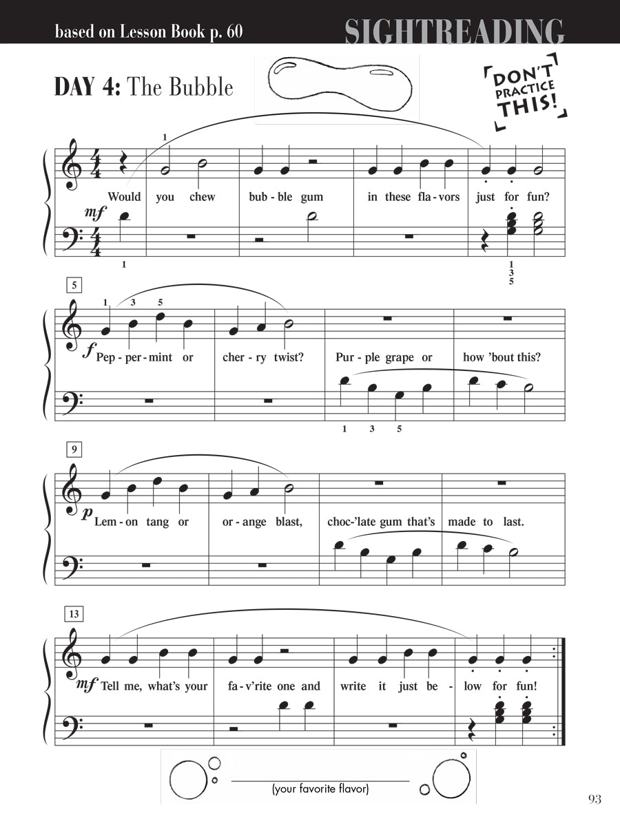 Piano Adventures® Level 1 Sightreading Book