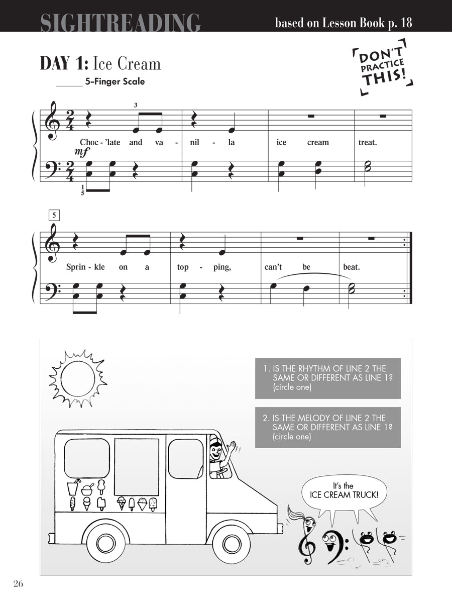 Piano Adventures® Level 2A Sightreading Book