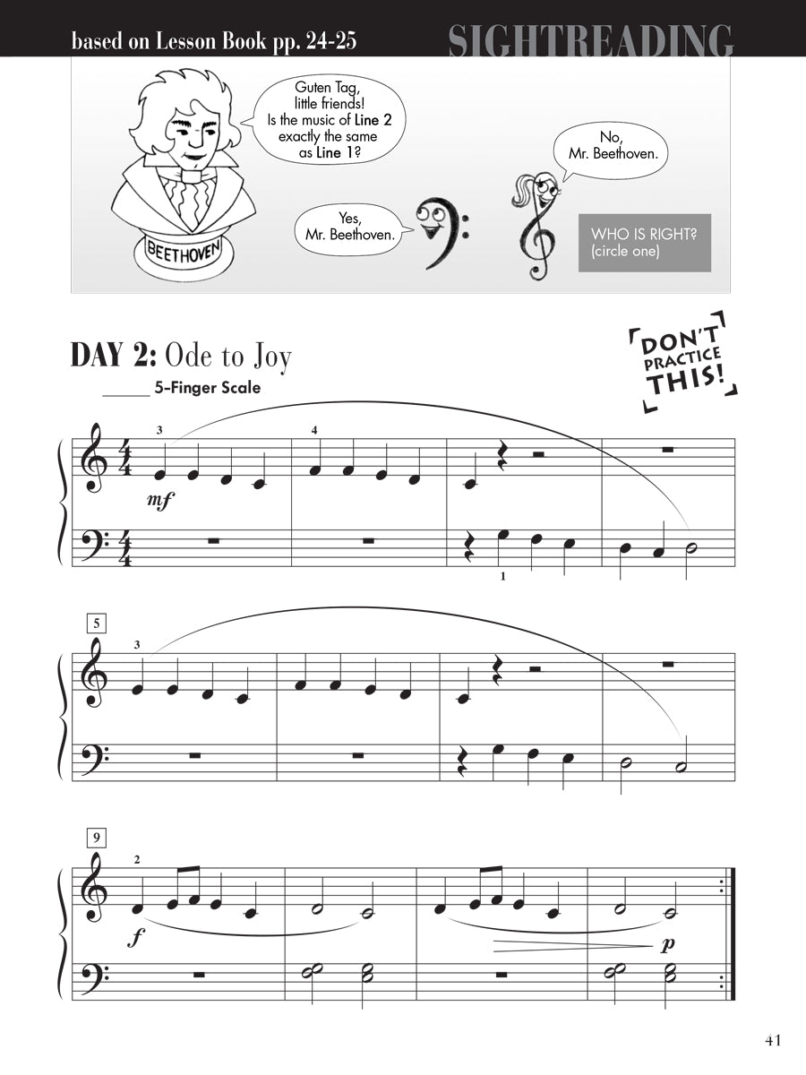Piano Adventures® Level 2A Sightreading Book