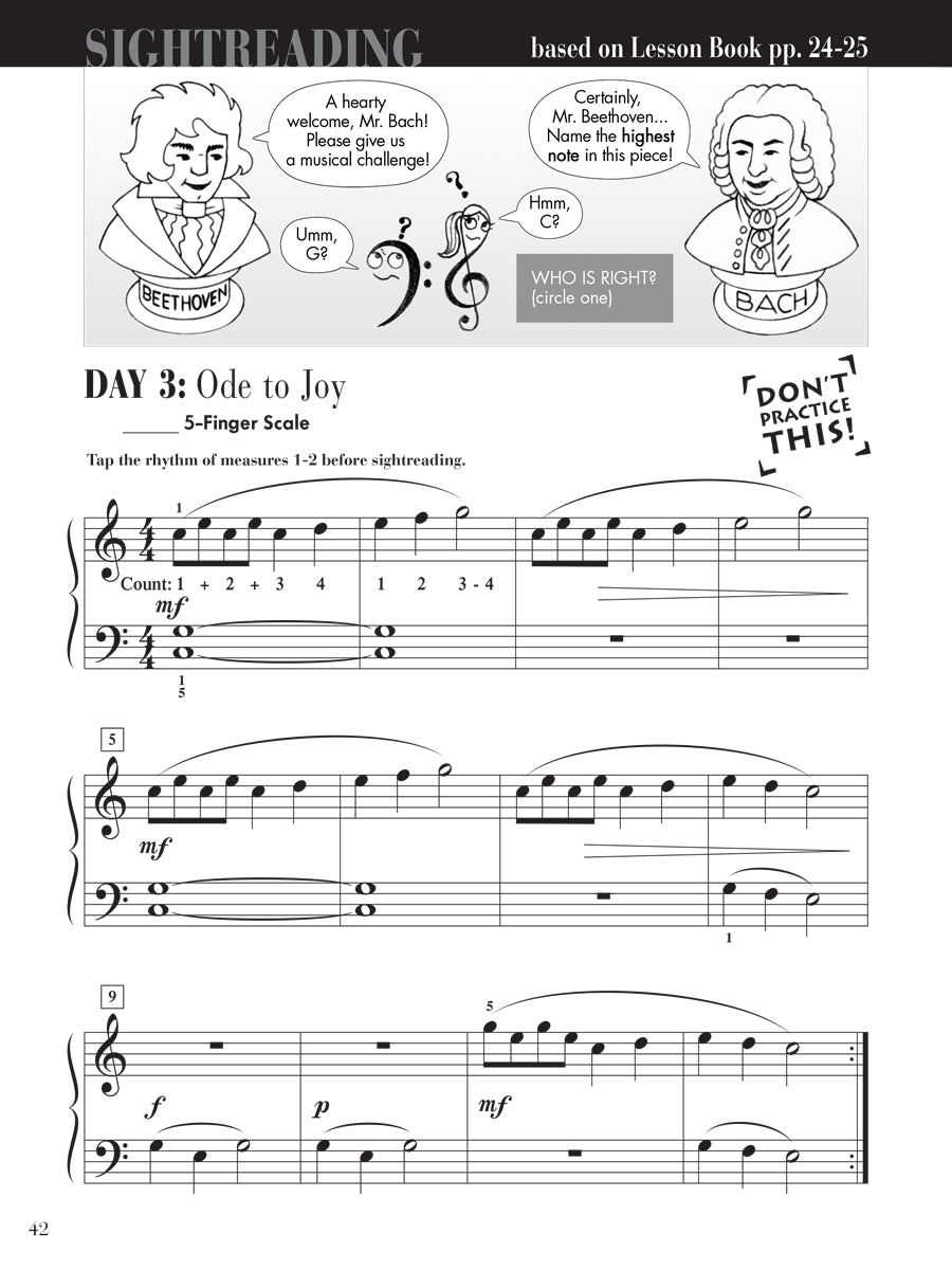 Piano Adventures® Level 2A Sightreading Book