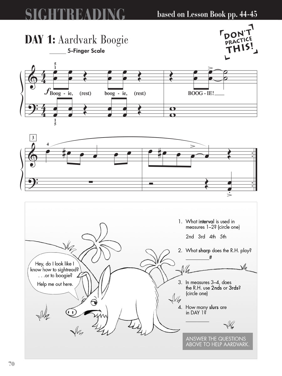 Piano Adventures® Level 2A Sightreading Book